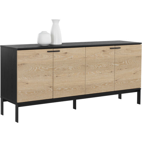 Rosso 71 X 18 inch Black / Brown / Matte Black Sideboard, Large